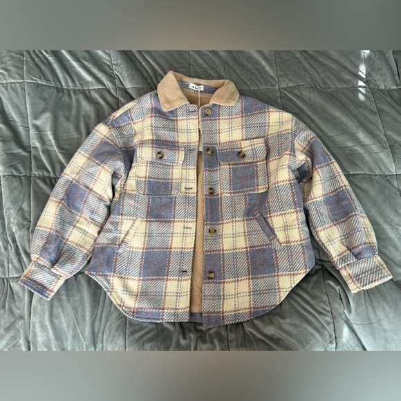 Lane 201 Fight The Frost Plaid Sherpa Lined Jacket Slate Large - Picture 2 of 16